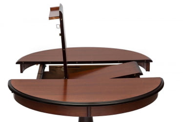 Стол раскладной Siena ( SA-T4EX) дерево гевея/мдф, 90+30х90х75см, MAF Brown