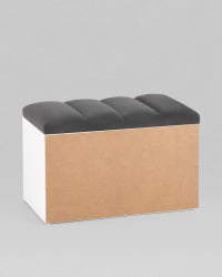 Обувница Хольст белая велюр Темно-серый