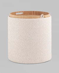 Пуф-столик с ящиком Хюгге S букле бежевый