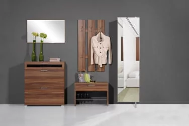 Распашной шкаф в гостиную Драйв Шелф (правый) Беленый дуб