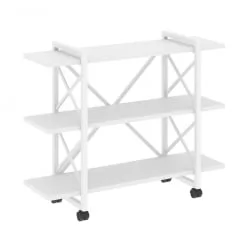 Стеллаж на колесных опорах - 3 полки LOFT  VR.L-MST.K-3.8V Металл белый Белый Бриллиант