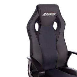 Кресло RACER кож/зам/ткань, металлик/серый, 36/12