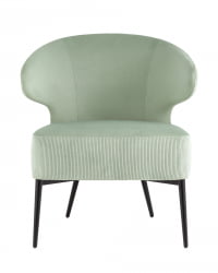 Кресло лаунж Ройал Стрипес велюр Фисташковый / Royal Stripes