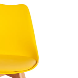 Стул TULIP (mod. 73) / 1 шт. в упаковке дерево/пластик/ПУ, 48.5*52.5*83cм, желтый