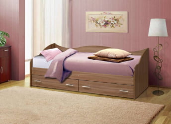 Кровать Софа №1 800*2000 Ясень шимо темный