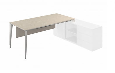 Стол под опорную тумбу 1700 Atlas NZ-0100.YN.AL Ясень Наварра Алюминий