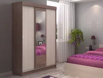 Шкаф в прихожую Басса ШКК 551 (ясень шимо темный/светлый)