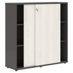 Шкаф с дверьми-купе EDIS EMC 1343 Ясень Траун Белый Мокко