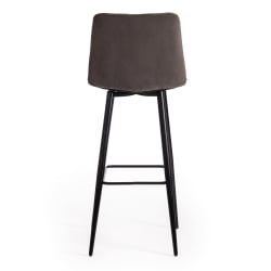 Стул барный CHILLY (mod.7095б) ткань/металл, 53х44х104 см, высота до сиденья 76 см, темно-серый barkhat 14/черный