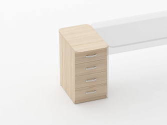 Тумба приставная на 4 ящика Glassy 3.10.10 Бук светлый