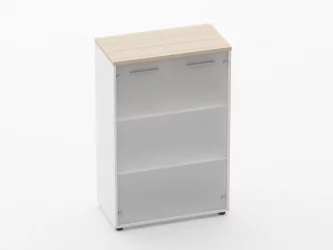 Шкаф 2 широкий 2 стеклянные двери Deka 10.12.161 Туя/Белый