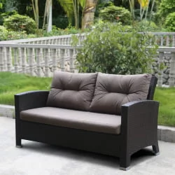 Плетеный диван из искусственного ротанга AFM-205B Brown/Light brown