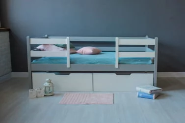 Детская кровать для девочки RooRoom VK-11с Серая