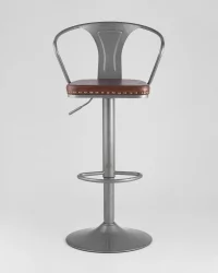 Стул барный TOLIX ARMS SOFT Серебристый