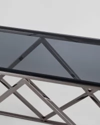 Консоль ИНСИГНИЯ 115x30 Темный хром стекло smoke