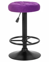 Табурет барный DOBRIN BRUNO BLACK велюр Фиолетовый MJ9-58