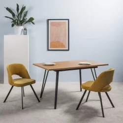 Большой обеденный стол Диего 120-160 Галифакс Табак_БЕЛЫЙ