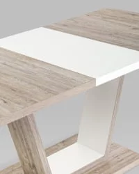 Стол раскладной Vector 120-160 Дуб анкона-белый