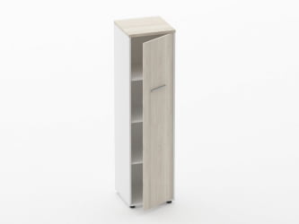 Шкаф 3 узкий закрытый, 1 дверь Deka 10.16.14Пр Дуб Сантана светлый/Белый