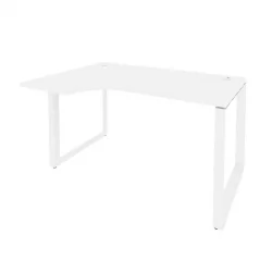 Стол эргономичный левый на О-образном м/к ОНИКС О.МО-СА-2Л Белый Бриллиант / ONIX O.MO-SA-2L