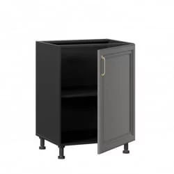 Тумба кухонная 600 Джелатто ЛД 241.050.000.131 Черный Оникс серый