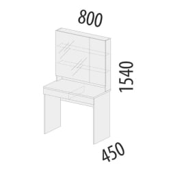 Туалетный столик (лев/прав) Николь 901.30