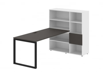 Рабочая станция EDIS EQRST 1217 Мокко Черный Белый