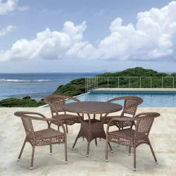 Комплект плетеной мебели T220CT/Y32-W56 Light brown 4Pcs
