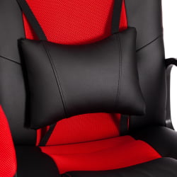 Кресло DRIVER (22) кож/зам/ткань, черный/красный, 36-6/TW-08