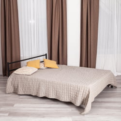 Кровать двуспальная из металла Marco металл, 160*200 см, черный