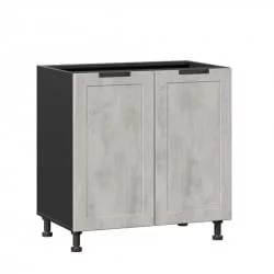 Тумба кухонная 800 Джамис ЛД 296.060.000.048 Черный Белый камень