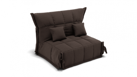 Диван Джаз 1400 (ЗР) Цвет фасада: Коричневый; Тип: Прямой; Материал фасада: Металл/Велюр