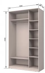 Шкаф-купе эконом Хит-23-17-77 Лондон Ясень шимо светлый