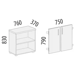 Шкаф Альфа 62 140 Орех Пегас