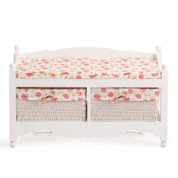 Обувница с 2-я корзинами Сеcрет Де Маисон РИМИ ( мод.ТТ-БХ003 ) МДФ+Павловния, 80*33*47, Белый (Вхите) / Secret De Maison RIMI mod.TT-BH003 (White)