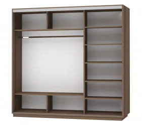 Шкаф-купе трехдверный Экспресс Трио Элемент 2400х2200h Ясень шимо тёмный