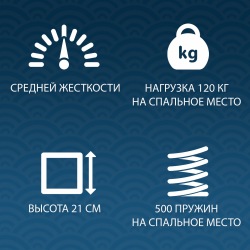 Матрас Меркурий в ткани Black and White (90*195) 80x190