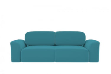 Диван прямой Сольхейм (Berhouse) Цвет фасада: Азур велюр; Тип: Прямой; Материал фасада: Металл/Велюр