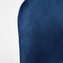 Стул BREEZE (mod. 4724) металл/ткань, 44х48х87см,темно-синий/натуральное дерево