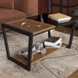 Стеклянный стол Трисс Дуб американский / Черная лакобель / Черный