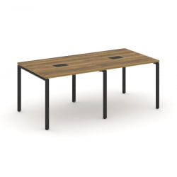 Стол переговорный (2 столешницы) CONCEPT CN.PRG-021 Сандал Янтарный Черный