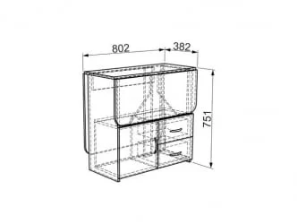 Стол-тумба KM-0003 Дуб млечный