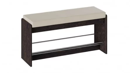 Тумба в прихожую Тайм тип 2 Венге Цаво/кож.зам Крем