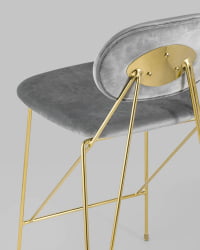 Стул Элис полубарный Светло-серый