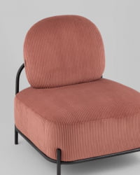 Кресло Стоун К велюр рельефный коралловый