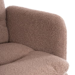 Кресло Dover хром букле, коричневый, barni cocoa