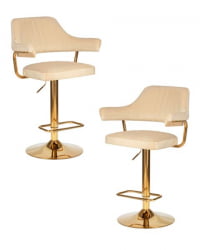 Стул барный DOBRIN CHARLY GOLD (бежевый велюр (MJ9-10)) 2 шт