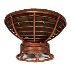 Кресло-качалка PAPASAN/ПАПАСАН w 23/01 B /с подушкой/ 115х78х104 см, Pecan (орех), ткань Коричневый, 3М7-147