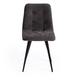 Стул CHILLY (mod. 7095-1) / 1 шт. в упаковке ткань/металл, 45x53х88 см, высота до сиденья 50 см, темно-серый barkhat 14/черный