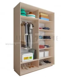 Шкаф-купе 2-х дверный Акцент-Сим ДЗ 1000х600  Ясень шимо светлый